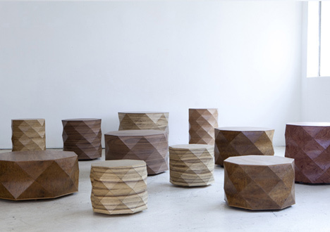 Tesler-Mendelovitch Diamond Woods #wood #indistrial #stool