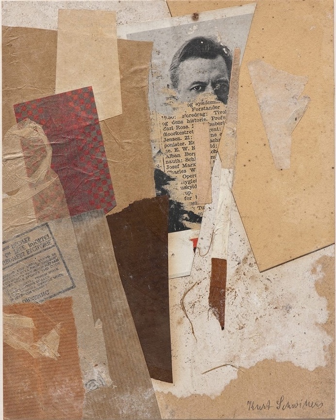 Kurt Schwitters, Untitled (With an Early Portrait of Kurt Schwitters), 1937-8