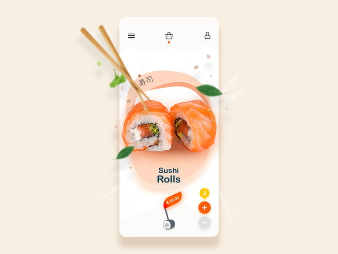 Food Delivery App sushi roll sushi delivery food mobile app food delivery application uiux ecommerce ux ui app food delivery app