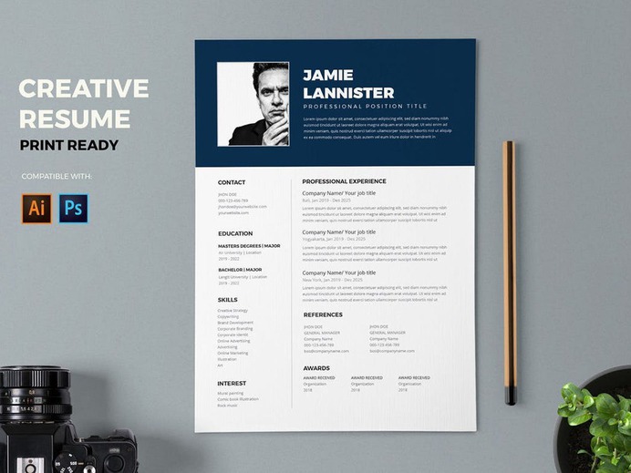 Free Administration Resume Template with Professional Design