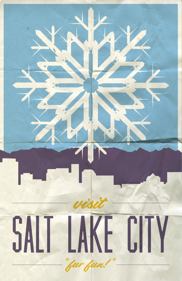 Visit SLC #illustration #poster #utah #travel #salt lake city #slc