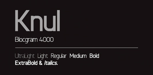 Fonts - Knul by TheNorthernBlock - HypeForType Font Shop #font #knul