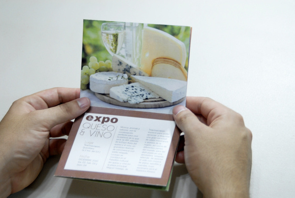 Brochure / Folleto: Queso y vino #design #folded #editorial