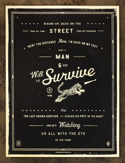 NeighborhoodStudio — Will to Survive #will #jinkins #print #black #curtis #survive #tiger #to