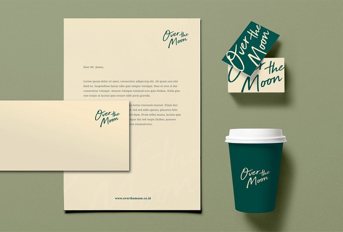 Over The Moon Brand Identity - Mindsparkle Mag PITUSTUDIO designed Over The Moon Brand Identity. Located at Sheraton Hotel Lampung, Indonesia. #logo #packaging #identity #branding #design #color #photography #graphic #design #gallery #blog #project #mindsparkle #mag #beautiful #portfolio #designer