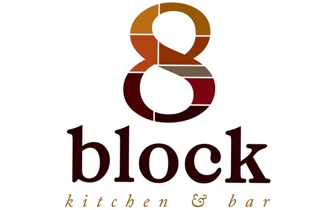 8 Block kitchen & Bar Logo #logo #branding #geometric #restaurant