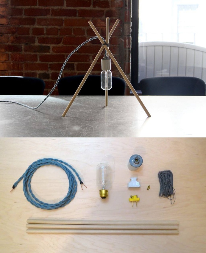 Tres lamp #DIY #lamp