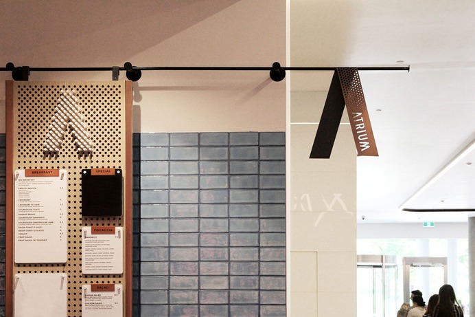 Atrium Corporate Design - Mindsparkle Mag Atrium is a cafe situated on the ground level of a high-rise office building near Flagstaff Garden. The branding direction is clean and elegant, with unique colour selections. #logo #packaging #identity #branding #design #color #photography #graphic #design #gallery #blog #project #mindsparkle #mag #beautiful #portfolio #designer