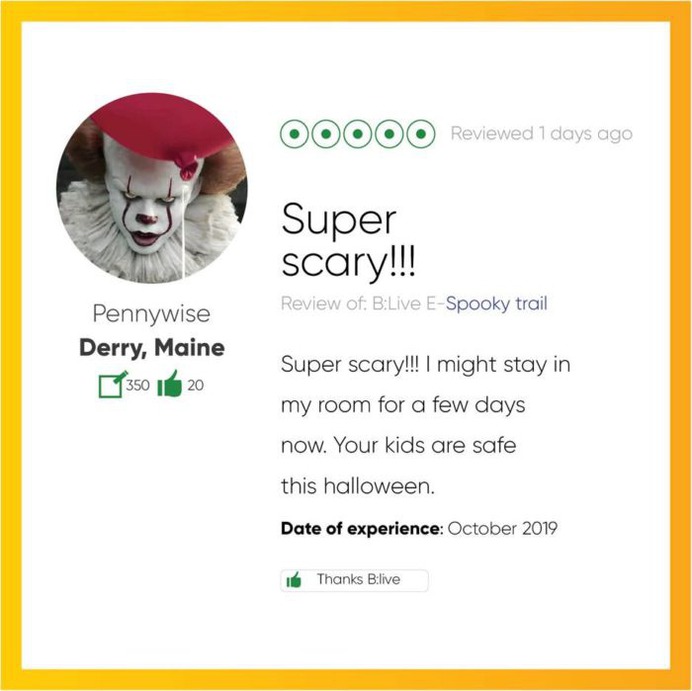 Pennywise is experiencing nightmares after taking B:live Spooky Special Trail. If you don't trust the reviews, it's best to book our Halloween special tour and experience it firsthand. . . . A few seats left. #letsblive #eco #tours #ebikes #discovery #travel #instatravel #wanderlust #swadesdarshan #funoverfuel #goO2noCO2 #moresmileslesssweat #fun #ev #sustainabletourism #ecotourism #halloween2019 #spookytrail #happyhalloween #spookyspecial #horrorfan #hauntedgoa #hauntedmansion #hauntedplaces #31oct #SundayFunday #WeekendVibes