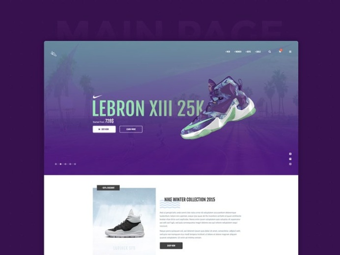 ThrowSneaks – Free Simple Ecommerce PSD Template