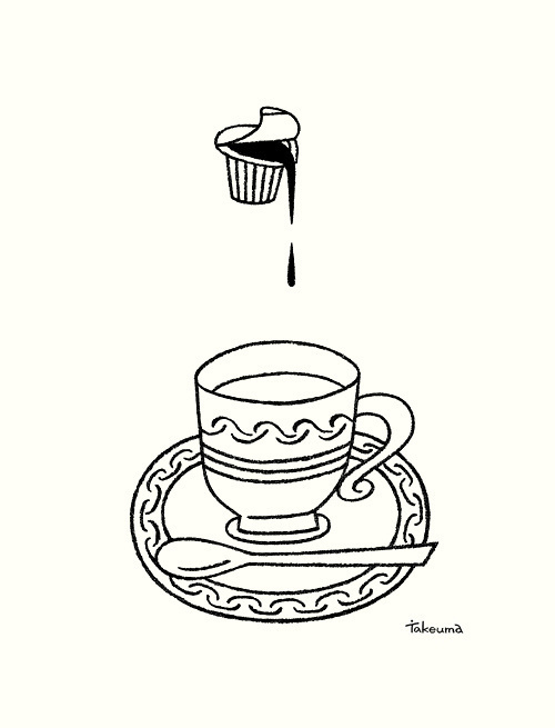 Untitled | Flickr - Photo Sharing! #illustration #line #takeuma #cup