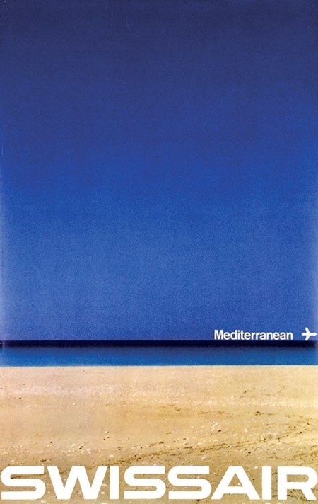 Swissair Mediterrean, Manfred Blinger #manfred #swissair #mediterrean #poster #modernism #blinger