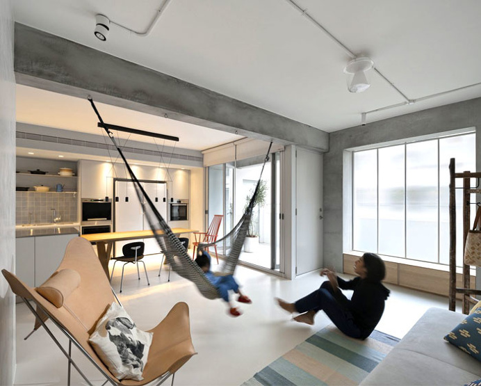 Asians Minimalist Aesthetics at Taiwanese Apartment by 2BOOKS Design - InteriorZine