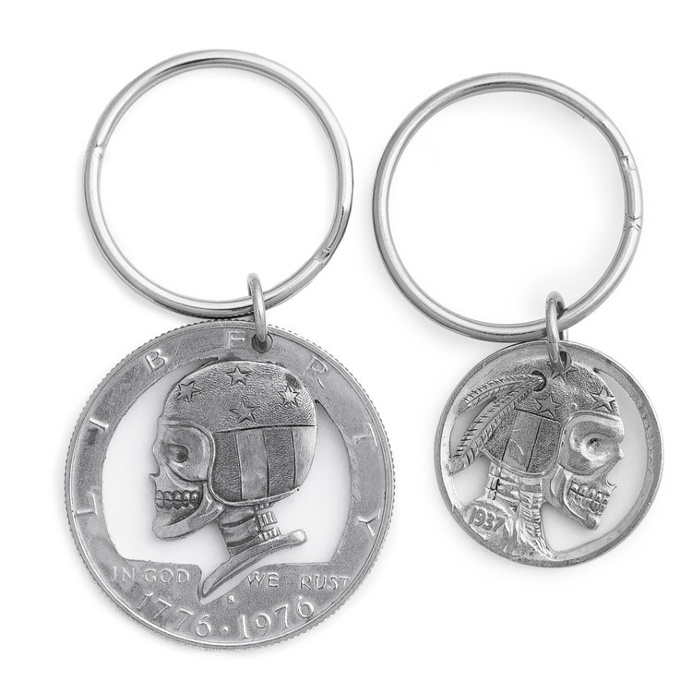 Cap'n America Hobo Key Fob by Silver Piston #moto #skull