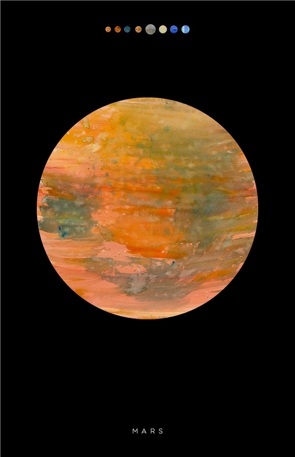 tumblr_m710fmky7d1r95agto1_1280.jpg (792×1224) #texture #space #mars #paint #poster #outer #planet