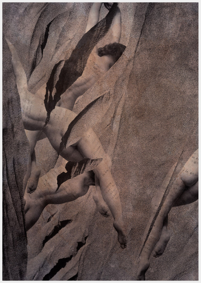 The Temptation of St Antony - Stephanie Butterworth #branding #theatre #photomontage #poster #collage #monochromatic