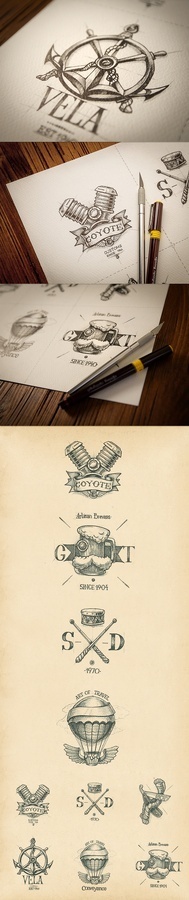 Logo illustrations by Mike | Creative Mints #inspiration #design #graphic #illustration #identity #art