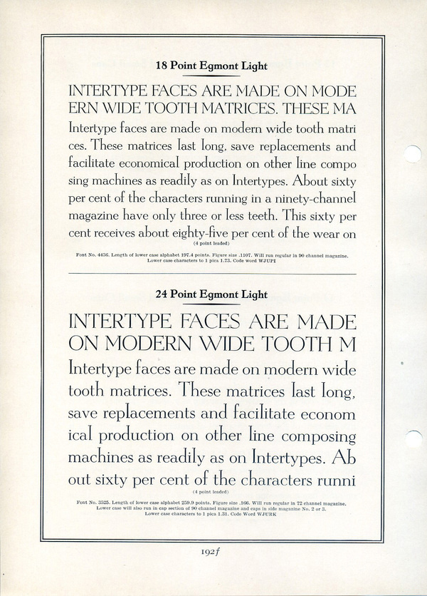 Egmont light type specimen #type #specimen #typography