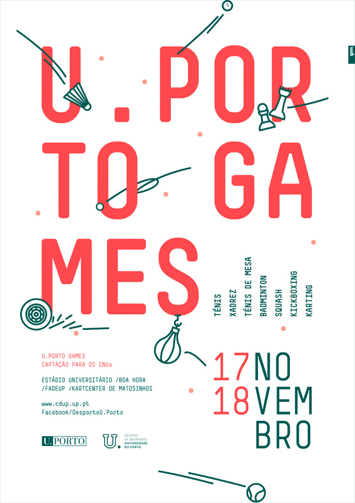 U.Porto Games event poster by Gen Design Studio.