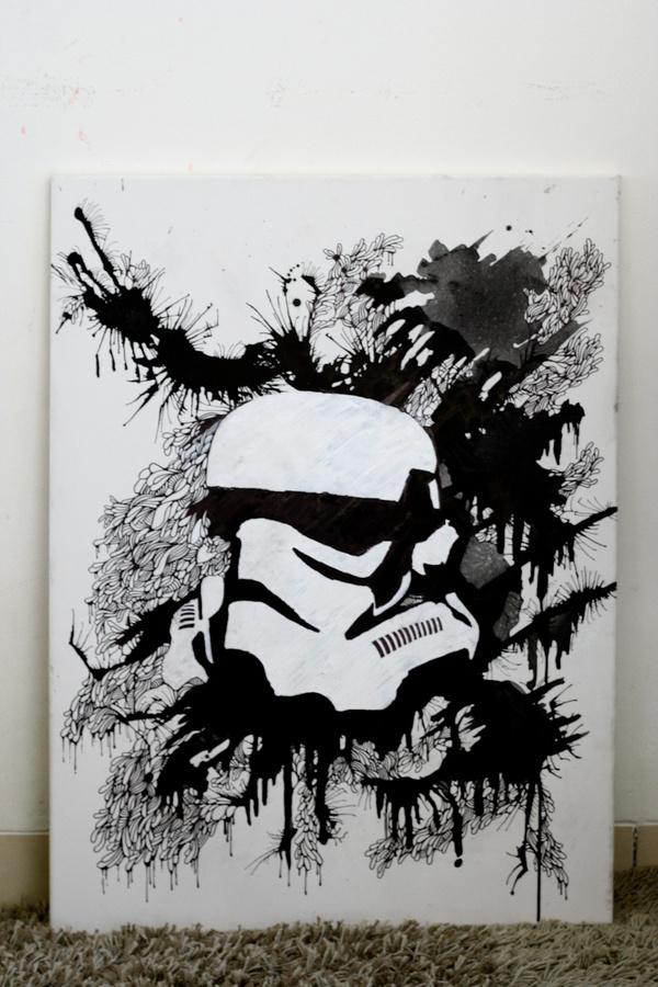 IMG_1860 #white #& #black #illustration #starwars #stormtroopers