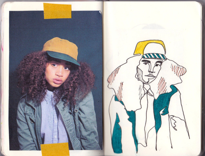 colorgrl:def one of my fave journal pages from this month #illustration #portrait