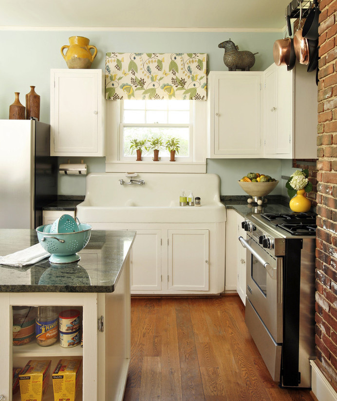 Kitchen, parquet, pensili, piano di lavoro