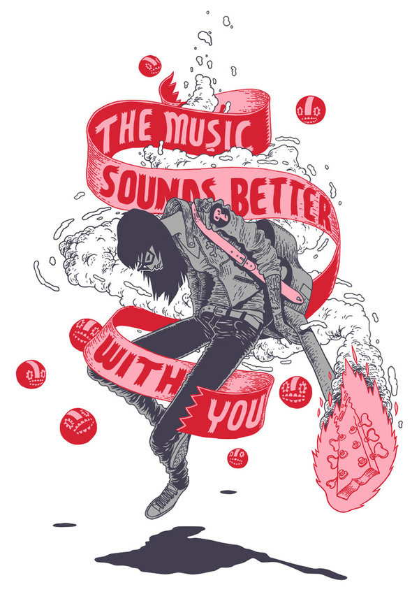The music sounds better with you on Behance #poster