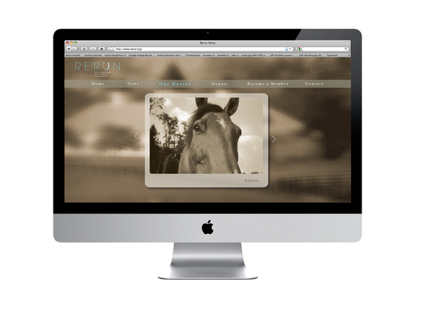 ReRun Thoroughbred Retirement Foundation Website By Christina Cagle #design #web