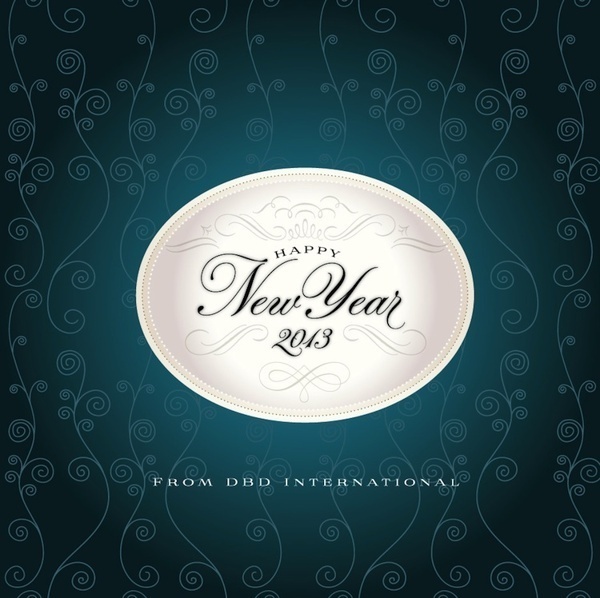 Happy New Year 2013 on Behance #script #emblem #brier #david #typography