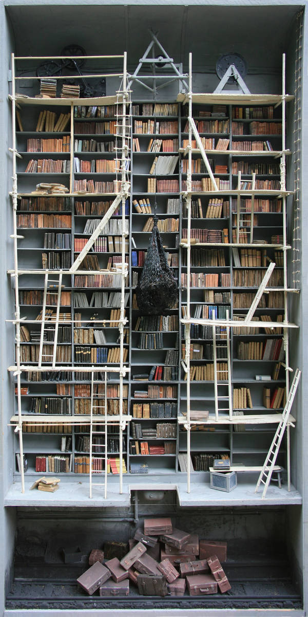 CJWHO ™ (Miniature libraries of Marc Giai Miniet | via ...) #crafts #design #books #crazy #art #library #miniature