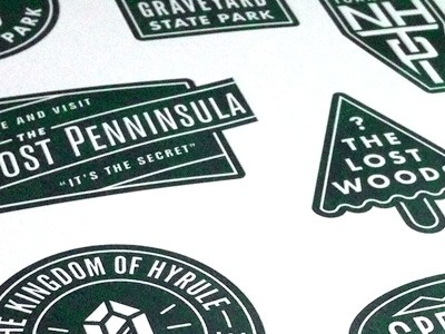 Triforce Tribute Letterpress Prints #icon #type #badge