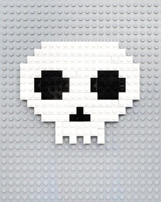 Lego // 8 bit ghosts, eyes & skulls!, by Mini eco #skull #lego