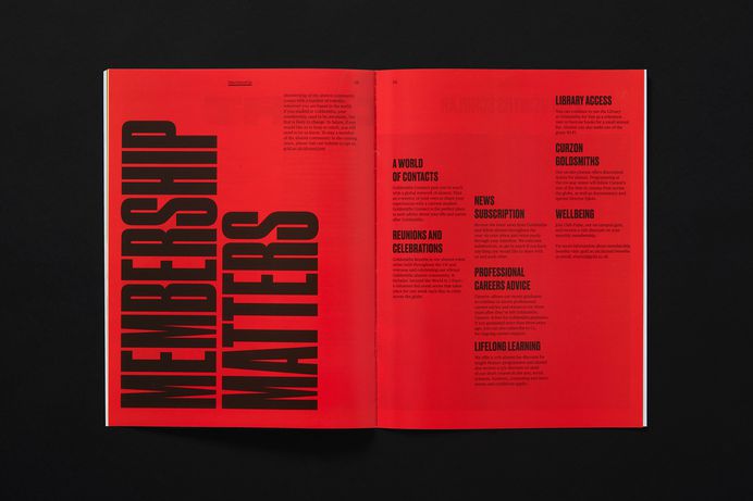New design by Spy for Goldsmiths' alumni magazine Goldlink