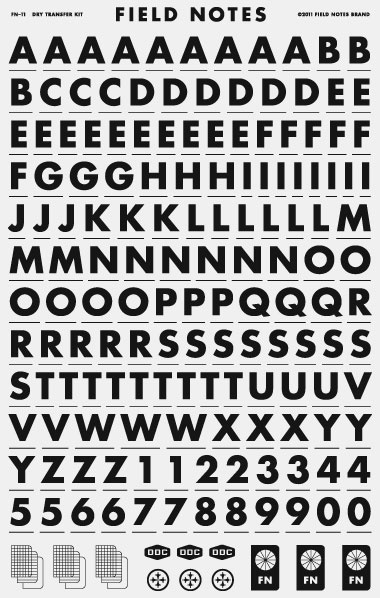 type, typography, field notes, modern, sans serif, typeface, font