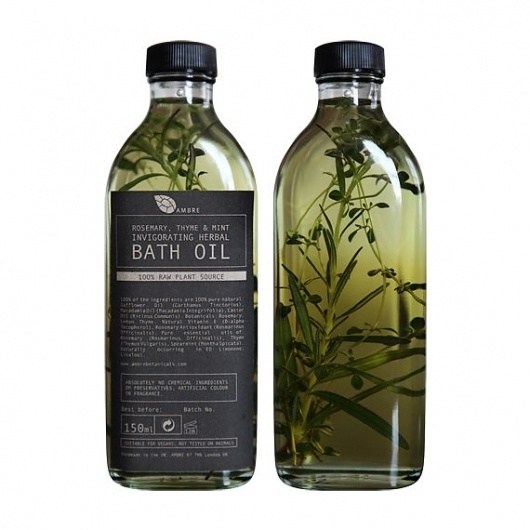 Rosemary thyme and mint invigorating herbal by ambrebotanicals #herbal #bath #packaging #thyme #mint #natural #rosemary #oil