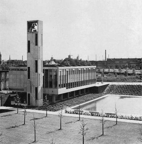 BURGEMEESTER HONNERLAGE GRETELAAN REFORMED CHURCH IN SCHIEDAM, 1954 58 #churches #concrete #architecture #1950s