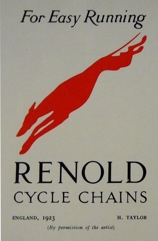 L'affichiste - Original 1923 Mini Poster Renold Cycle Chain - Taylor #simple #1923 #poster