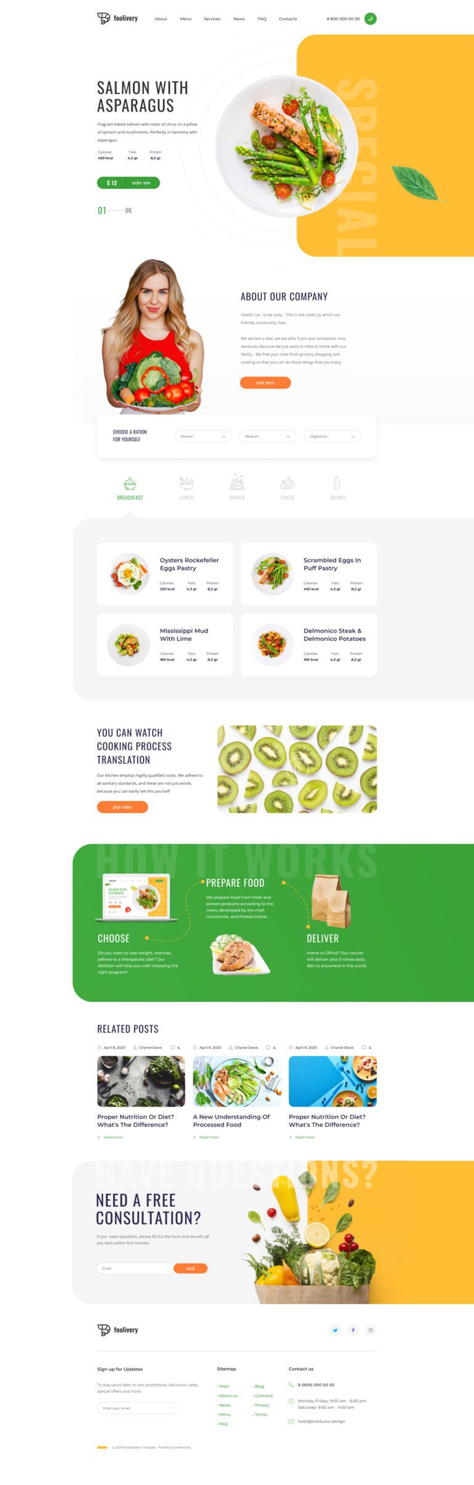 Foolivery – Health Food Template for XD