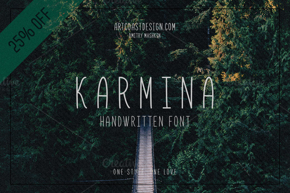 Karmina is a handwritten font designed by ArtCoast Design Agency. We wanted to create the most generic, readable and balanced handwritten fo #wedding #font #draw #handwriting #card #sans #retro #child #latin #typeface #drawn #cyrillic #vintage #type #handwritten #hand #karmina