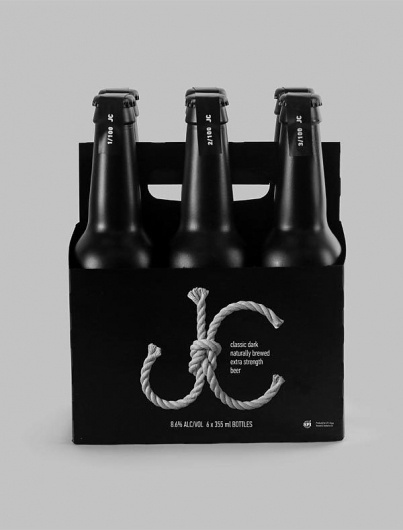 JC dark lager on the Behance Network #beer #tomatdesign #design #black #package