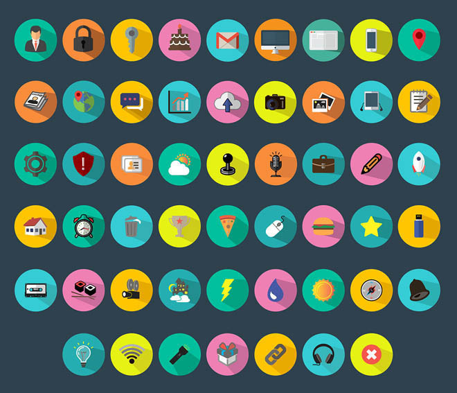 Free Flat Vector Icon Set