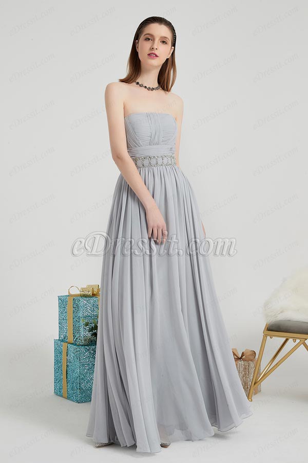 eDressit Grey Corset Beads Waistbelt Elegant Ball Party Dress (00202008)