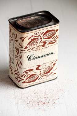 a paper aeroplane #package #can #cinnamon