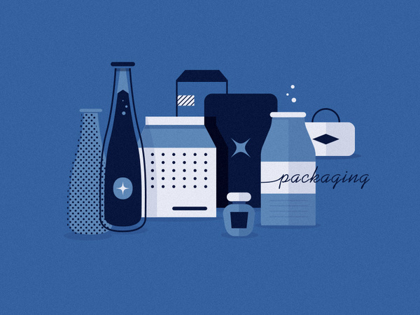 Blue Packaging #illustration