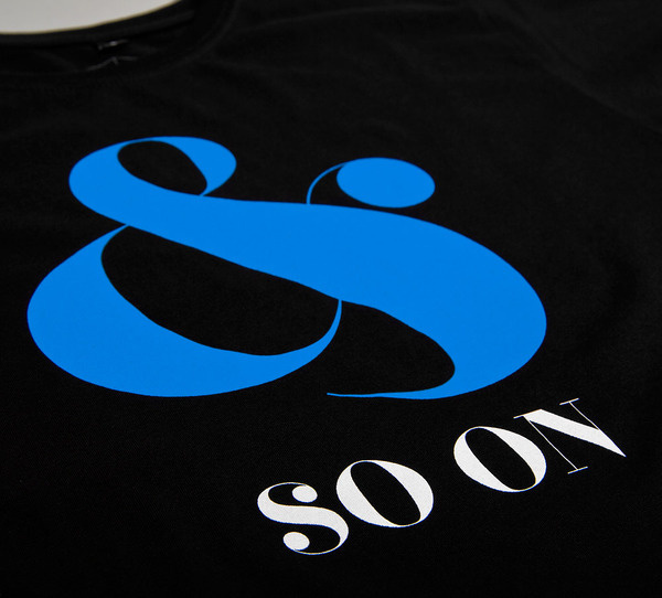 NATRI - and so on - T-Shirt (black): & SO ON ... #silkscreen #apparel #modern #print #design #graphic #shirt #ampersand #minimal #fashion #type #typography