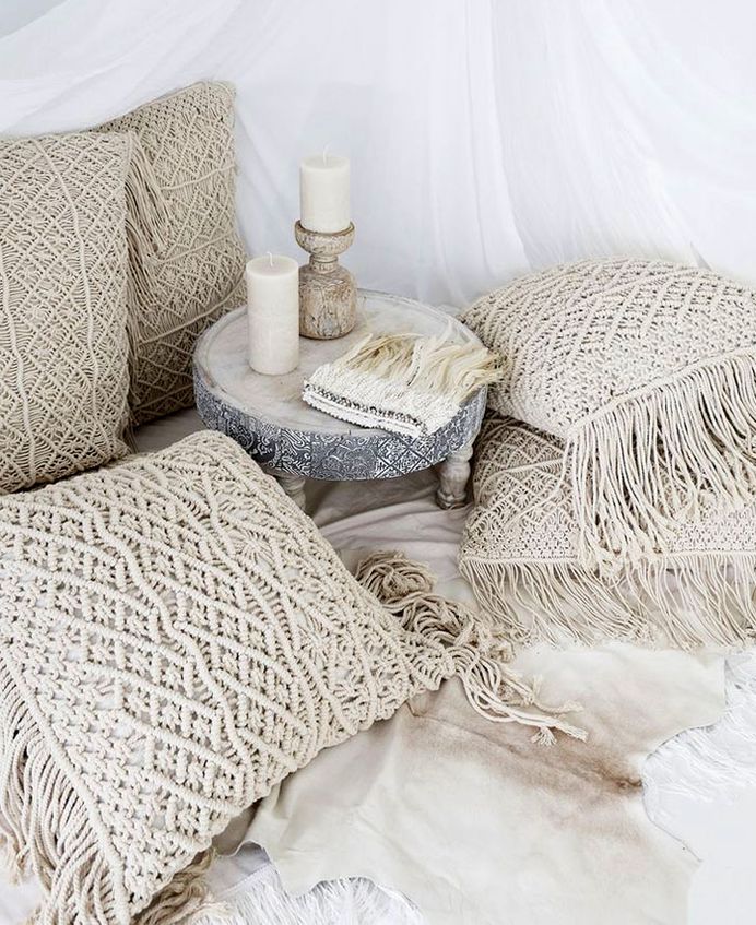 organic material palette macrame