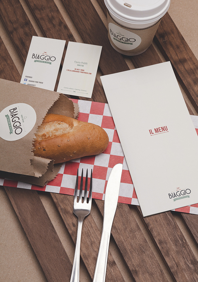 Creating a fresh urban and visual concept for BIAGGIO FOODTRUCK- The Branding People #graphic design