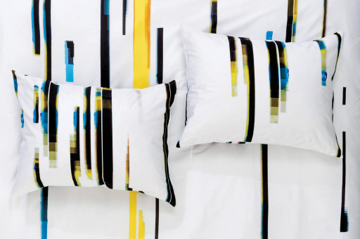 Laura Knoops — Graphic Design, Textile & Video ZigZagZurich #bedding #knoops #pattern #zigzag #video #textile #bed #linen #zurich #glitch #error
