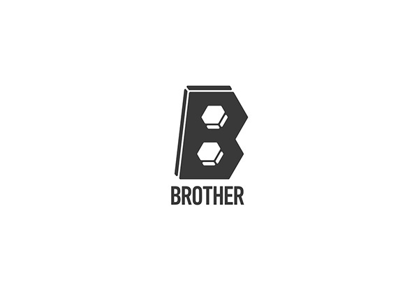 Brother branding on Behance #logos #construction #screws #design #graphic #company #smart #engineer #screw #logo #bw #engineering #grey
