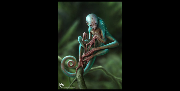 Illustrations by Ken Barthelmey | LLGD.net #beast #fi #sci #monkey #illustration #concept #creature